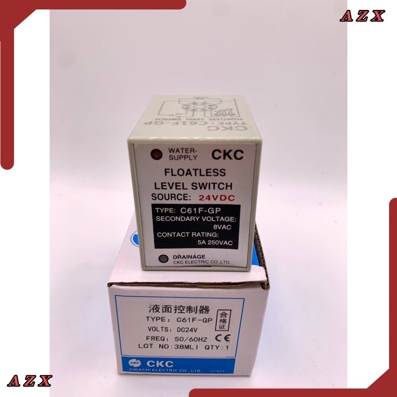 CKC แท้  C61F-GP Level Switch 24V dc รีเลย์ ระดับสวิตช์ระดับ สวิตช์ควบคุมระดับน้ำ ปั๊ม สวิตช์อัตโนมัติ พร้อมฐาน จาก ไทย
