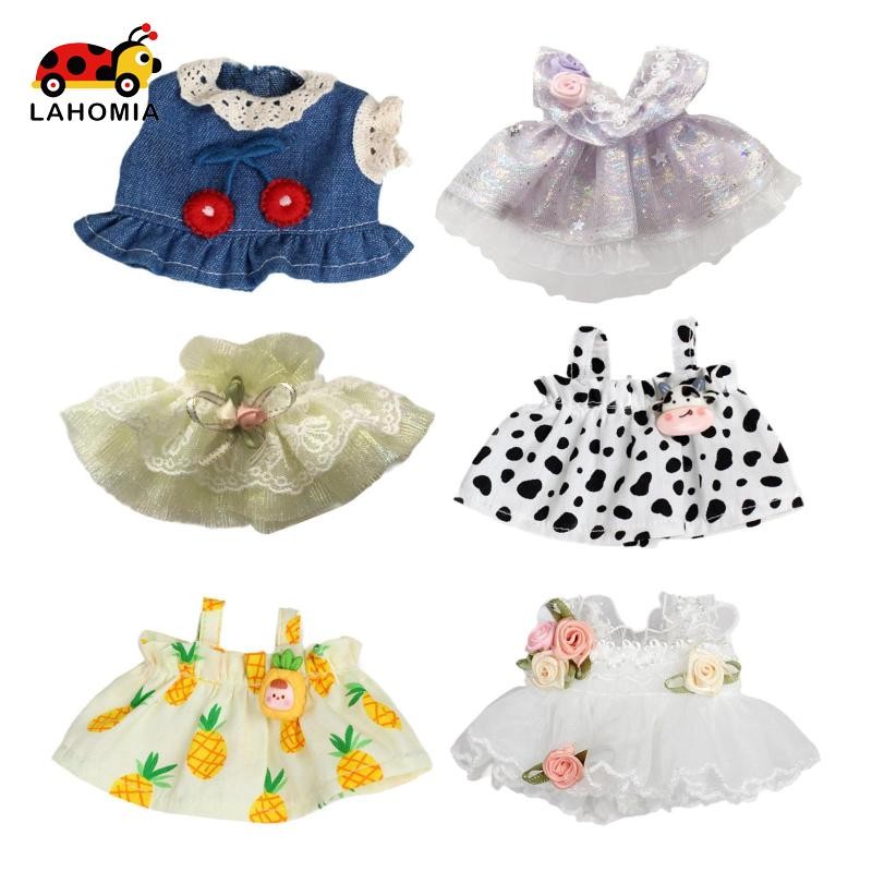 Lahomia ชุด labubu macaron 17 ซม. ชุดตุ๊กตาแฟชั่นการศึกษาสําหรับเด็ก Party Favor ตุ๊กตา Outifits