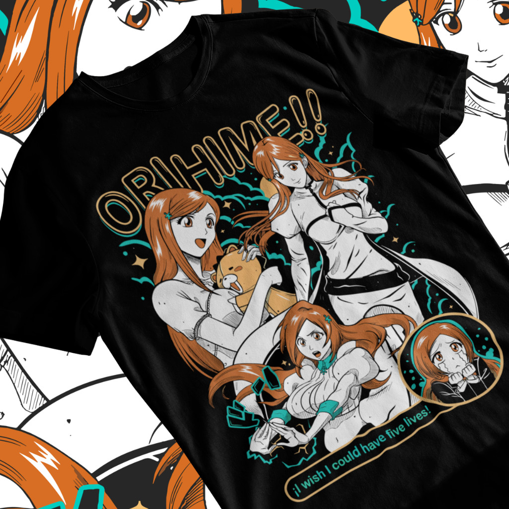 Orihime Inoue เสื้อยืด Ichigo Bleach อะนิเมะมังงะ Zaraki Kenpachi Soft Tee