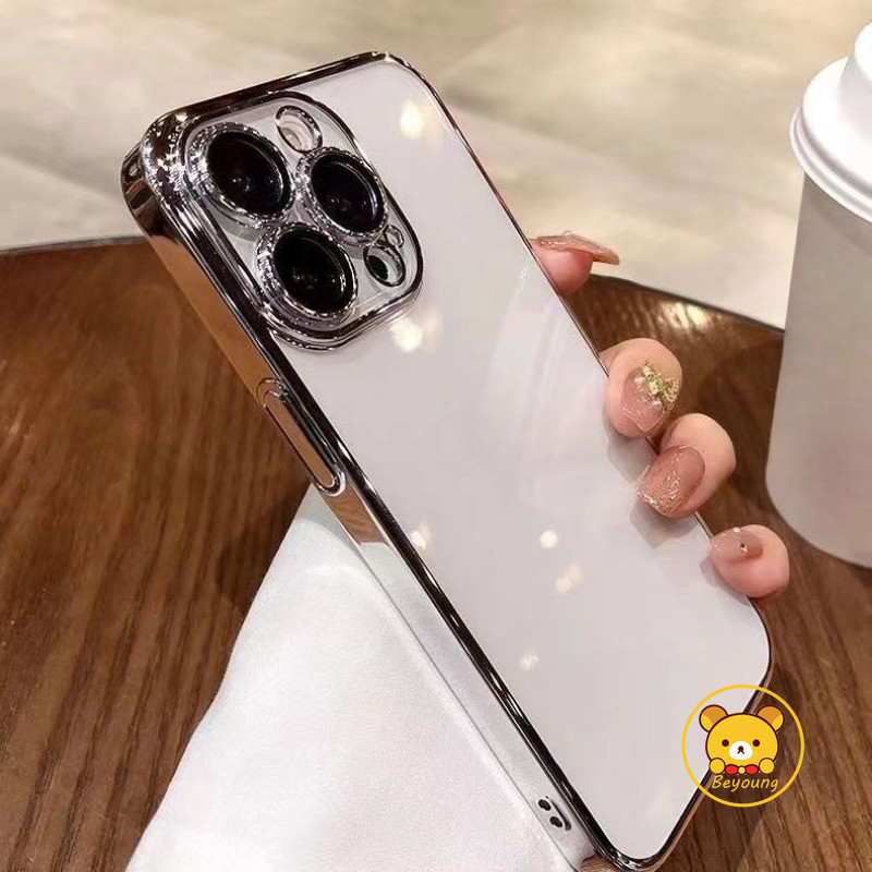 หรูหราเรียบง่ายเคสโทรศัพท์สําหรับvivo V30 V29 V27 V25 Pro V27E V25E V23E V21 V21E V20 Pro SE X80 V30 Liteปลอกชุบใสกันกระแทกปกอ่อน