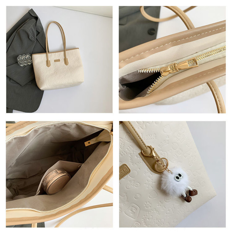 Deere Jack Womens Tote ความจุขนาดใหญ่ผ้าใบ New Niche กระเป๋าสะพายแบบพกพา