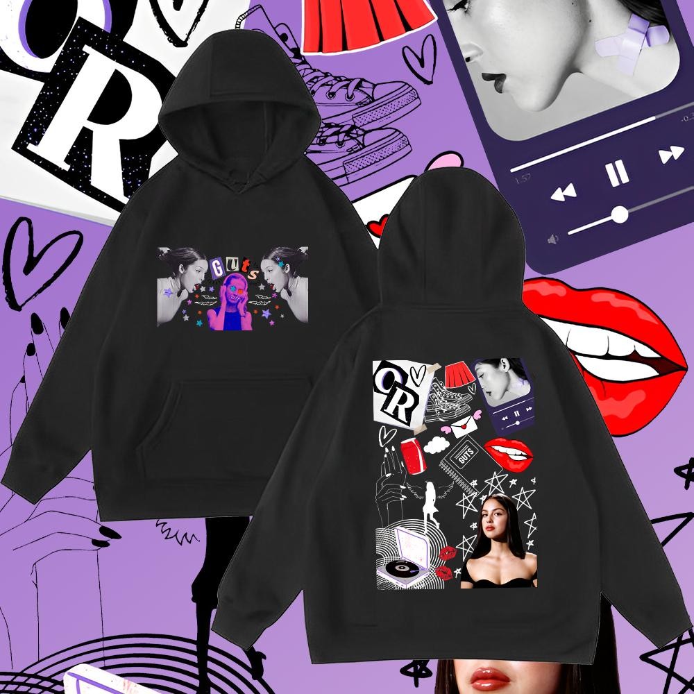 Olivia Rodrigo hoodie Guts World Tour เสื้อฮู้ดแขนยาว#206 พิมพ์ลาย ใส่ได้ ทั้ง ชาย ใส่สบาย S-5XL (จั