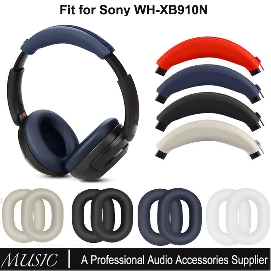 2 ชิ้น/เซ็ตซิลิโคนแผ่นรองหูฟังสําหรับ Sony WH-XB910N XB910N หูฟัง, ซิลิโคนนุ่มผิว Protector
