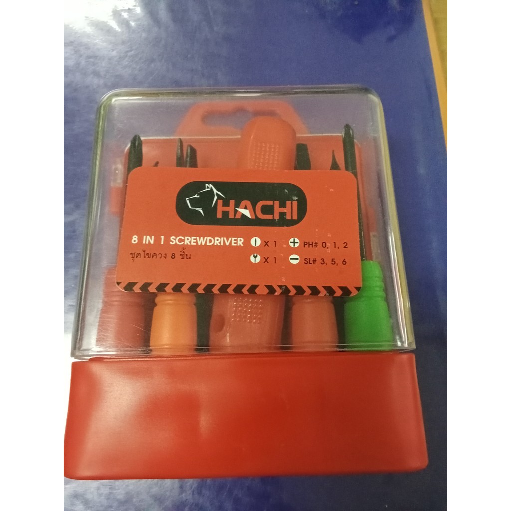 HACHI  อุปกรณ์ ไขควงชุด 8 ชิ้น/ชุด HACHI ใช้งานได้อย่างมั่นใจ