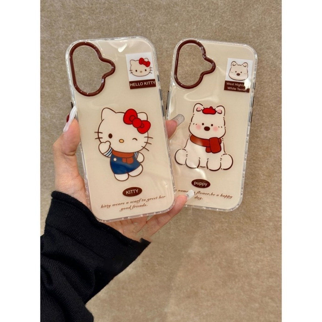 การ์ตูนน่ารัก Hello Kitty เหมาะสําหรับ iPhone16 เคสโทรศัพท์ 15promax Apple 14 สไตล์ใหม่ 13 หญิง 12/11/เปลือกกันกระแทก 2HQ3
