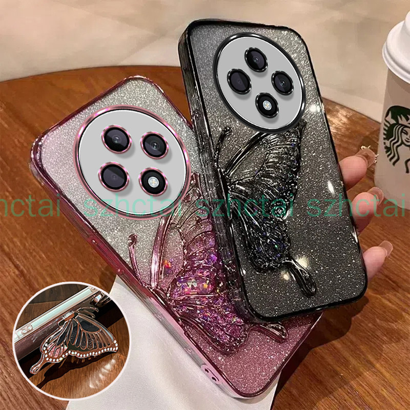 เคส OPPO Reno 12F 12 Pro 5G 11F 5G 11 Pro 10 Pro 5G หรูหรา ชุบทรายไหล เงางาม แวววาว เกราะป้องกันใสกันกระแทกพร้อมวงเล็บ เคสโทรศัพท์ OPPO Reno 12F 12 Pro 5G 11F 5G 11 Pro 10 Pro 5G