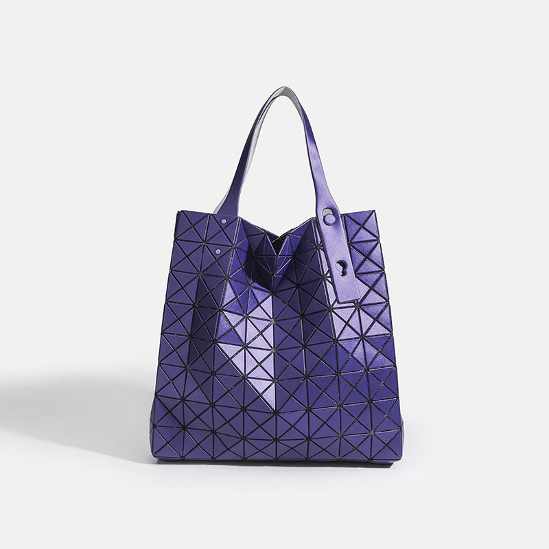 2024 สไตล์ใหม่ 8-Grid One-Shoulder Underarm Bag ผู้หญิงเรขาคณิต Diamond Tote Bag ขนาดใหญ่-ความจุ All-Match
