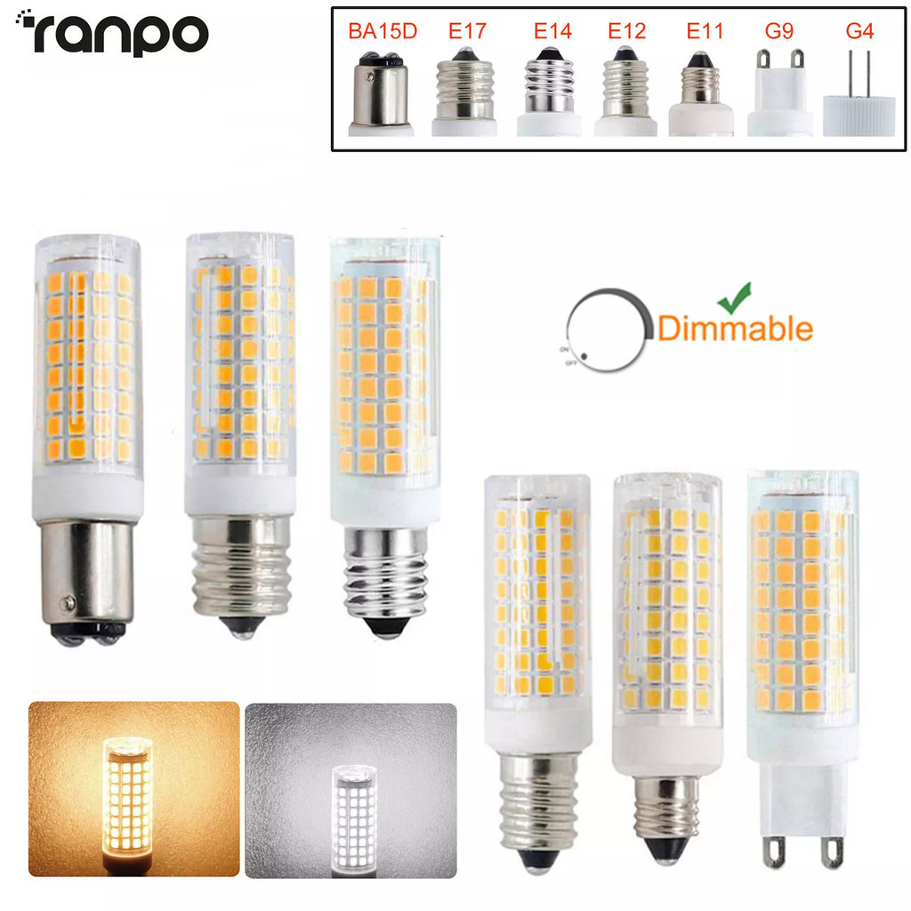 12w หลอดไฟข้าวโพด Led G4 G9 G8 GY6.35 หลอดไฟหรี่แสงได้ AC 220V โคมไฟวอร์มไวท์ Mini 360 Beam Lampada 