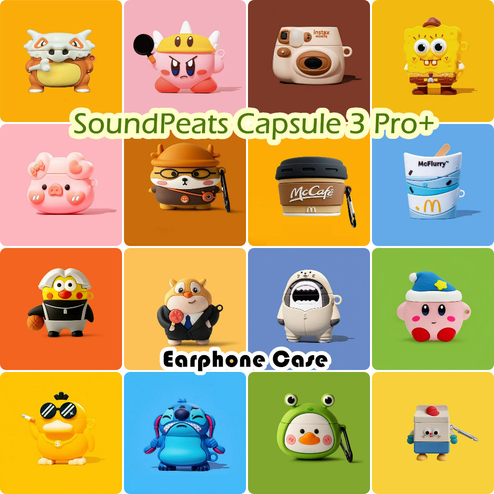 READY STOCK!นําไปใช้กับ SoundPeats Capsule 3 Pro+ เคส Case เคสหูฟัง การ์ตูนซอก ซิลิโคนนุ่ม NO.2