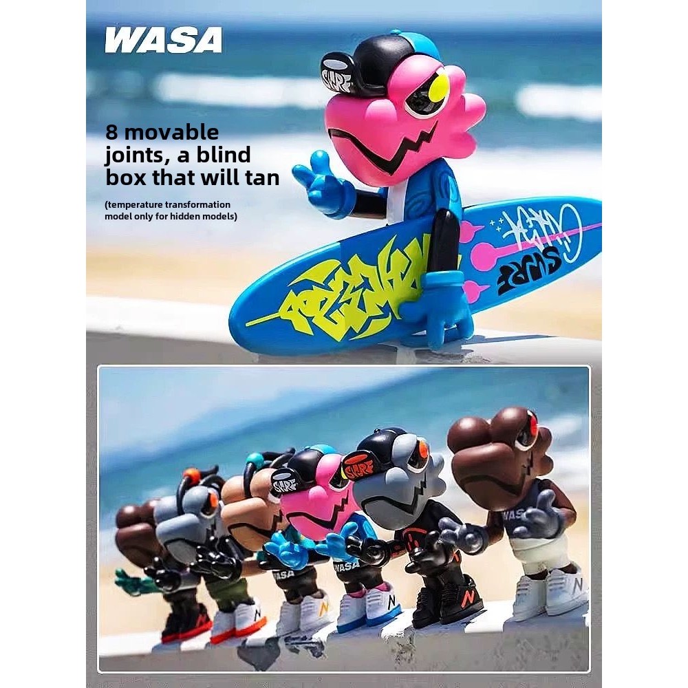 ของแท้พร้อมสต็อก WASATOY Chameleon ทั้งสิ้นสุดยี่ห้อ New Surf Dragon Surf206 อินเทรนด์เล่น Joint Movable เครื่องประดับของเล่น Cool Boys Collection ของขวัญ