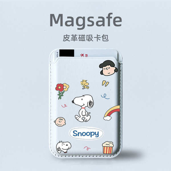 magsafe wallet wallet magsafe ที่ใส่บัตรแม่เหล็ก MagSafe เหมาะสําหรับ Apple iPhone16ProMax ที่ใส่บัตรสติกเกอร์ด้านหลังโทรศัพท์มือถือ 15PlusSnoopy 14Pro ที่ใส่บัตร, กระเป๋าสตางค์ 13 คลิปด้านหลัง, IP12 ใหม่เสียบการ์ดการเข้าถึงรถบัสปลั๊กอินใหม่