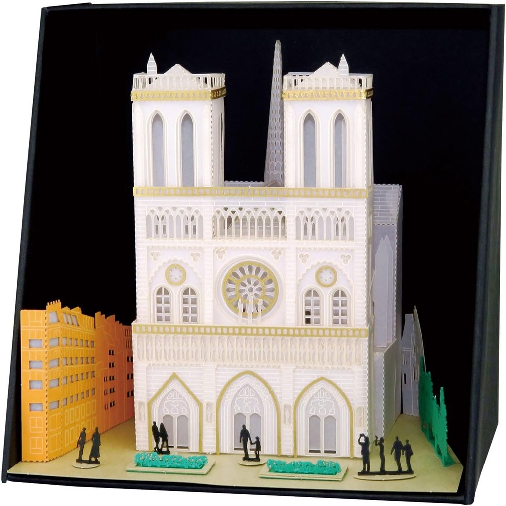 Kawada PN-130 Paper Nano Notre Dame Building Kit - [Notr Dame Cathedral]