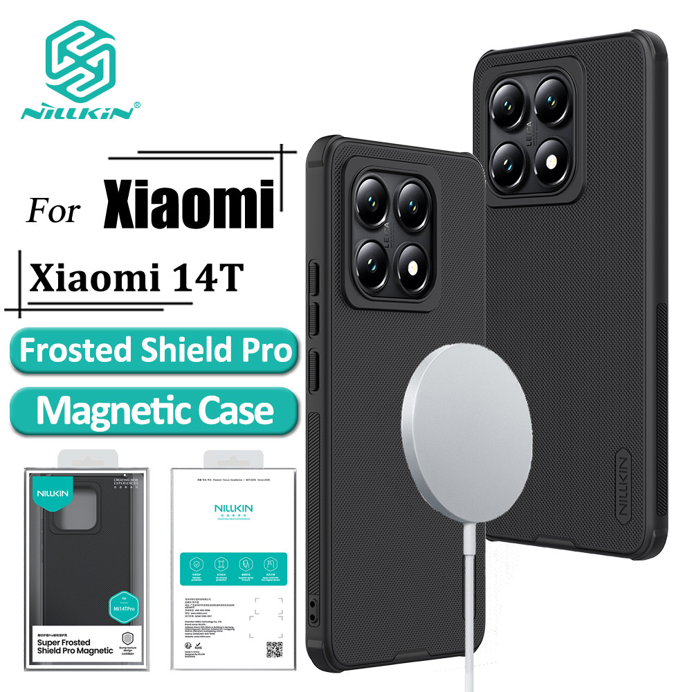 Nillkin Magnetic Shield Pro Case สําหรับ Xiaomi 14T เคสโทรศัพท์ Ultra Thin Matte TPU + PC Anti ลายนิ้วมือกันกระแทกฝาหลัง