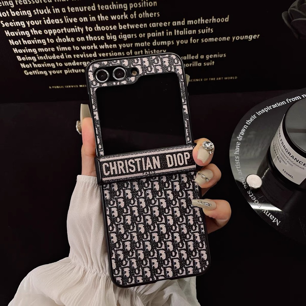 พรีเมี่ยมหรูหราที่ไม่ซ้ํากันหนัง PU พับเคสโทรศัพท์สําหรับ Samsung Galaxy Z Flip 7 6 5 4 3 5G กระบวนการที่ไม่ซ้ํากันออกแบบเคสโทรศัพท์สําหรับ Z Flip7 รวมทุกอย่างกรณีโทรศัพท์มือถือ