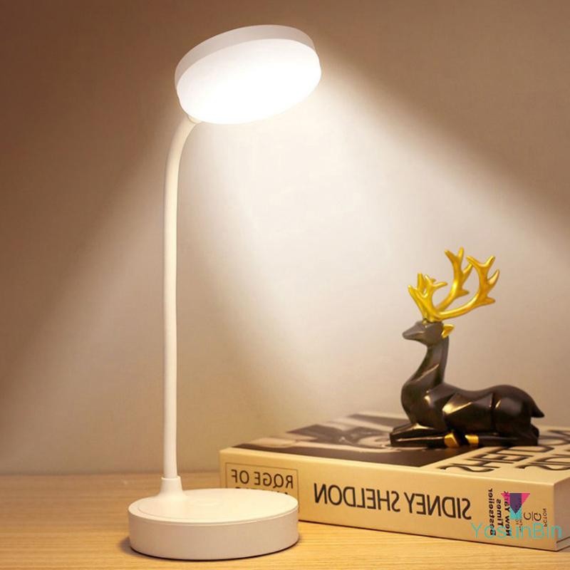 Yosunbin] LED โคมไฟตั้งโต๊ะหรี่แสงได้แบบพกพาปลั๊ก USB Powered โคมไฟตั้งโต๊ะห้องนอนอ่านหนังสือ Night Light Eye Protection LED โคมไฟข้างเตียงใหม่