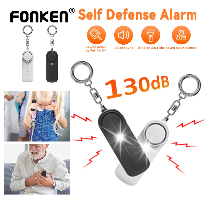 Fonken 130db ปกป้อง Alert Personal Defense Siren Anti-attack Security สําหรับเด็กผู้หญิงอายุมากกว่าผ