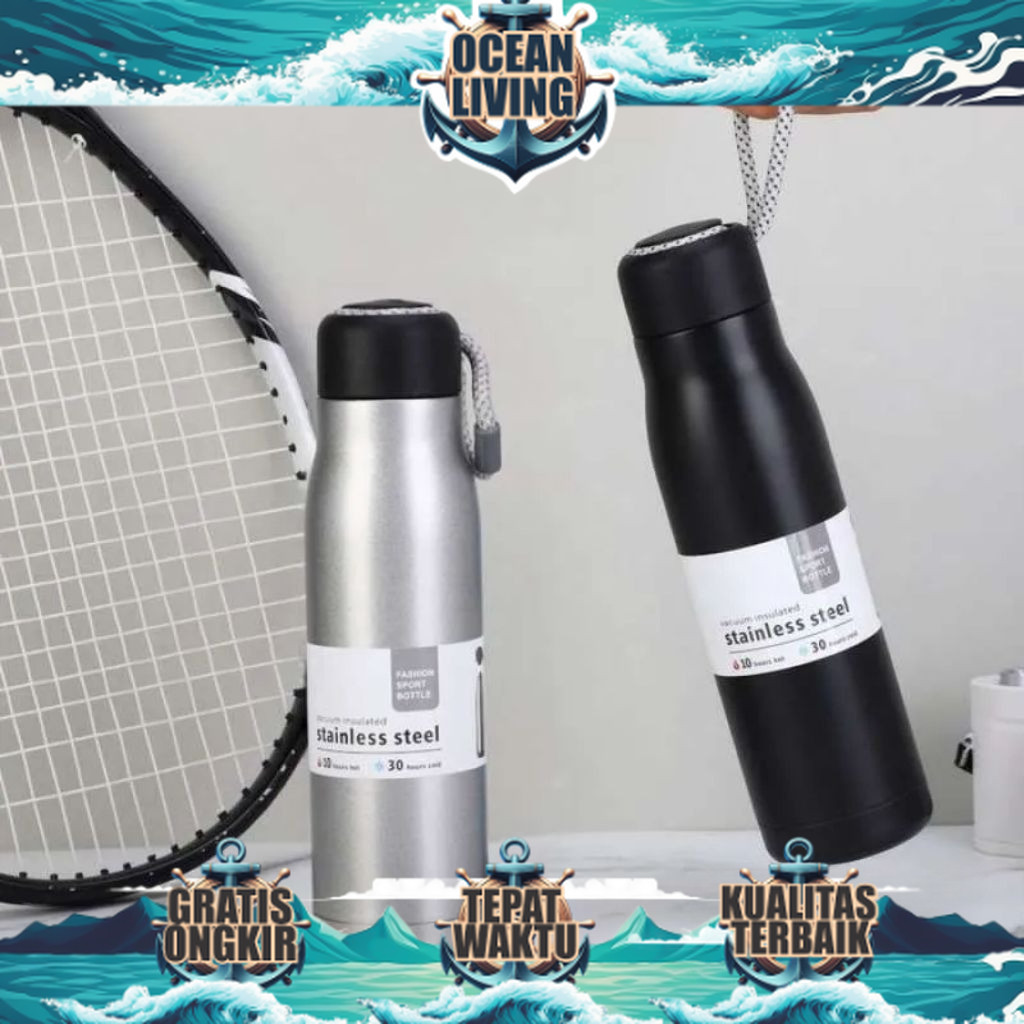 แก้วน้ํากีฬาสายสแตนเลสขนาด 500 มล. ทนความร้อนและเย็น แก้วน้ํากีฬาใหม่ - Pusatumbler_88 - OCEAN LIVIN