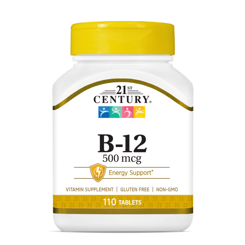 21st Century Vitamin B-12 500 mcg. (110Tablets) วิตามินบี12