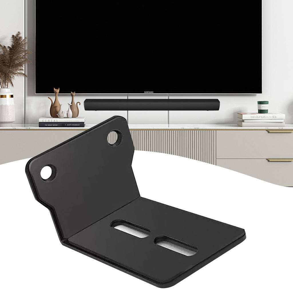 Sound Bar Mounts พร้อมแผ่น EVA กันรอยขีดข่วน, ขายึดผนัง - ติดตั้งง่ายที่วางชั้นวางของติดผนังป้องกันการตกหล่น, ขายึดลําโพง Soundbar สากล
