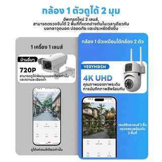 CCTV Camera V380 PRO กล้องวงจรปิด wifi กล้องวงจรปิด มาพร้อมกล้องคู่ สมาร์ท WIFI ภาพคมชัด กล้องกันน้ำ