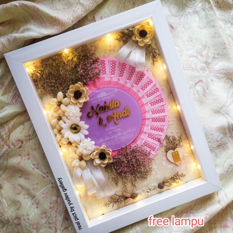 RUSTIC FAN MONEY DOWARD FULL ACRYLIC RAISED NAME FRAME 35X45