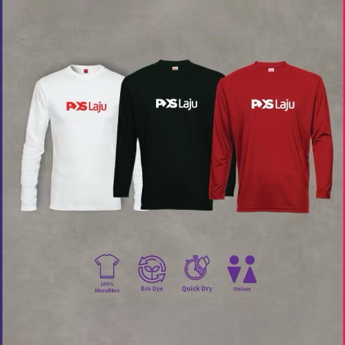 POS Express POS Laju เสื้อยืดแขนสั้นสําหรับพนักงานจัดส่ง Breathable Moisture Wicking Delivery Staff 