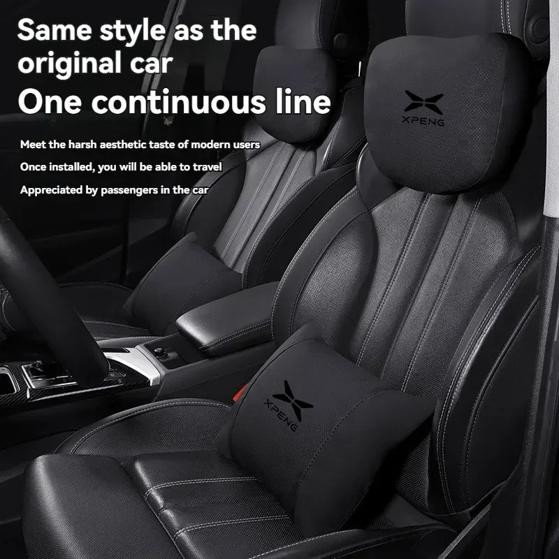 รถคอหมอนที่นั่ง Headrest Lumbar Support หมอนกระดูกสันหลังป้องกันหมอนรถคอ Rest เบาะสําหรับ Xpeng Xiao