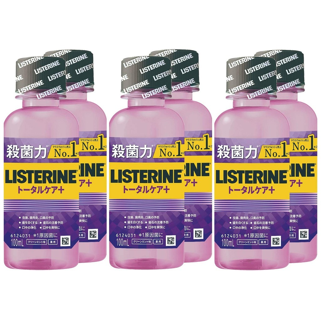 LISTERINE Listerine Total Care Plus 100ml x 6 bottles Mouthwash Liquid Toothpaste Portable Quasi-dru