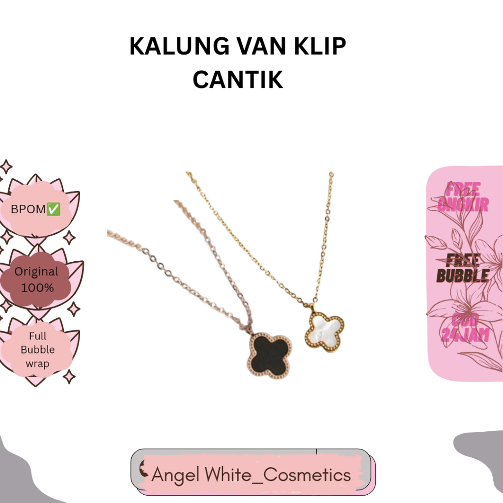 BEAUTIFUL GOLD TITANIUM VAN CLEEF NECKLACE