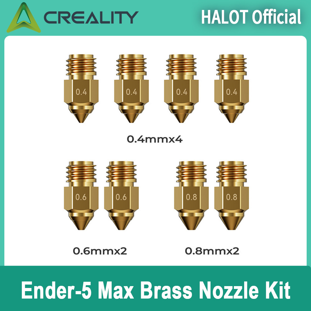 4PCS / 8PCS Nozzle CREALITY Ender 5 MAX 3D Printer Brass Nozzle Kit 0.4mm 0.6mm 0.8mm Nozzle For End