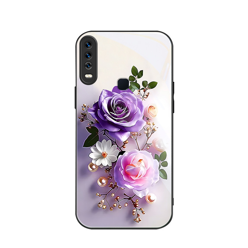 สําหรับ Vivo Y17/ Vivo Y3/ Vivo Y3s , สองดอกไม้, บุคลิกภาพอินเทรนด์, เคสป้องกันโทรศัพท์ป้องกันการตก