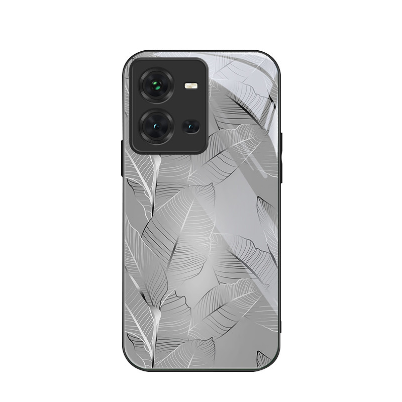 สําหรับ Vivo V25 5G/Vivo V25e 4G/Vivo X80 Lite 5G , เนื้อใบ, บุคลิกภาพอินเทรนด์, เคสป้องกันโทรศัพท์ป