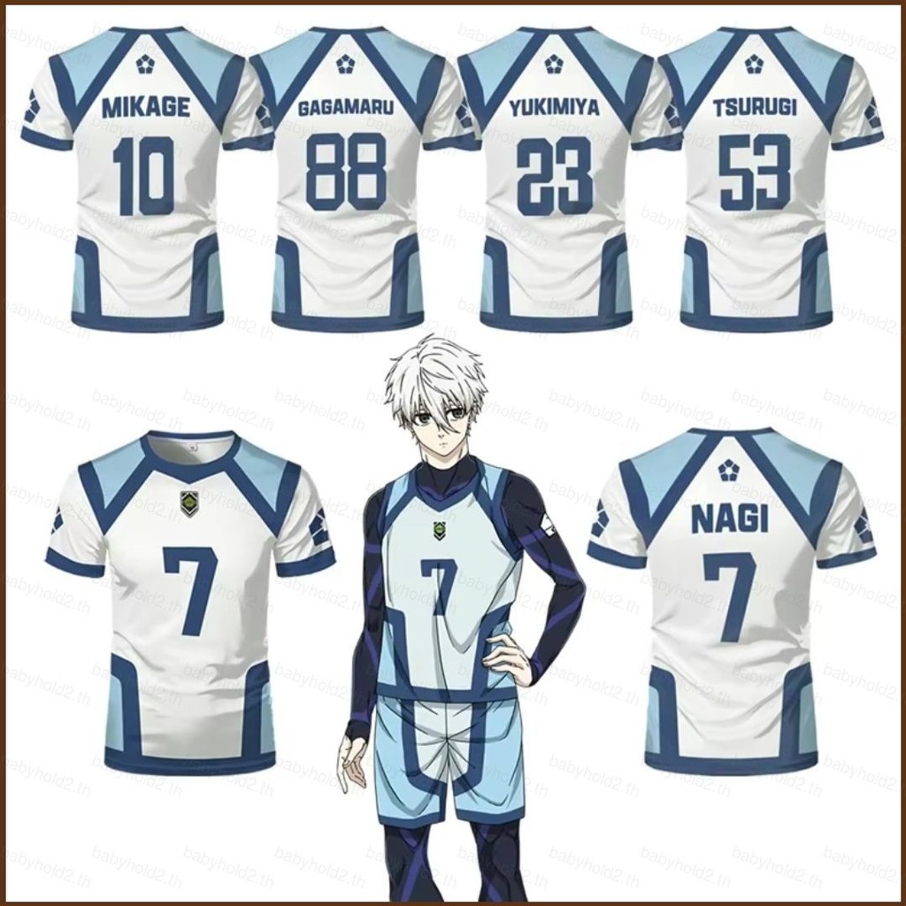 BH2 Blue Lock Nagi Seishiro #7 Jersey เสื้อยืด Mikage Reo Yukimiya Tsurugi HB2