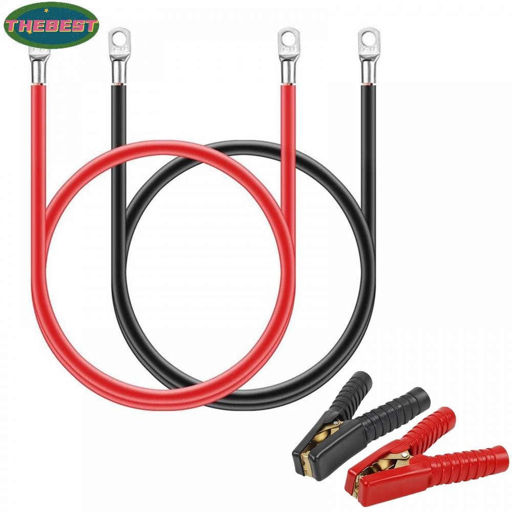 <Thebest>Heavy Duty 50cm 5AWG Battery Cables with M8 Clips for 12V For Car and Boat PowerHot Sale