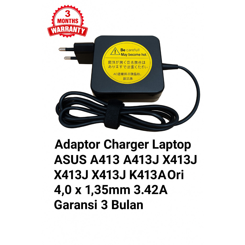 Asus A413 A413J K413J X413J X413 K413F 4.0 x 1.35 มม. 3.42A 65W อะแดปเตอร์ชาร์จรับประกัน 3 เดือน