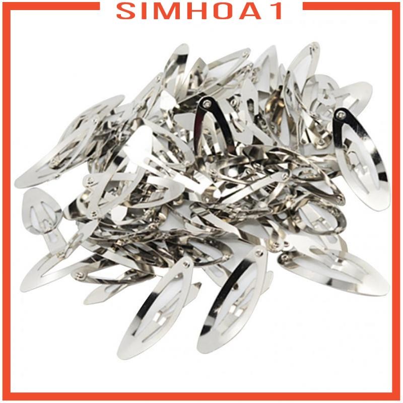 [Simhoa1] กิ๊บติดผมโลหะสีเงิน สำหรับเด็ก พร้อมโบว์ DIY จำนวนมาก