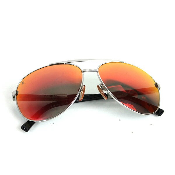 Louis Vuitton sunglasses, black x silver, LV, glasses, Damier, r394, [Used]