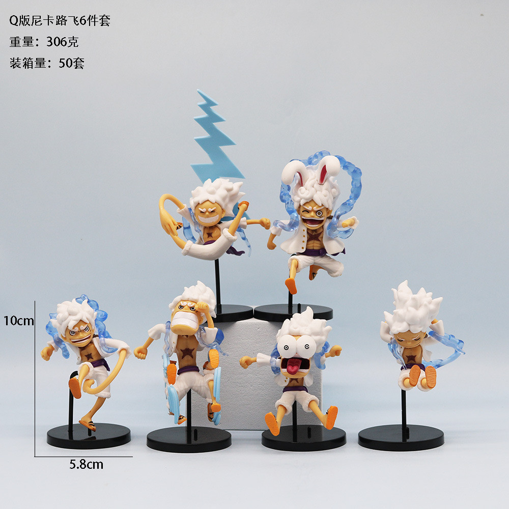 รุ่น Q Nika Luffy Hand-Made Luffy Full Form Rampage Nika ตลก Luffy อะนิเมะ One Piece ตุ๊กตาตกแต่ง