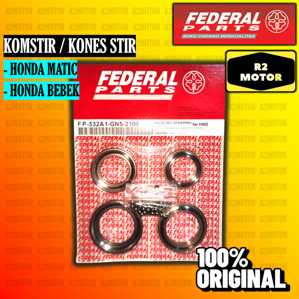 FP คอพวงมาลัย Kones GN5 Federal Honda Bebek Matic Adv Beat Vario Scoopy Spacy Supra Revo Blade Cs1 P