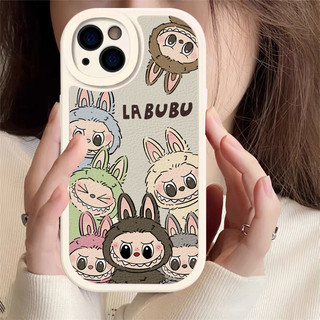ส่งจากไทย เคสสำหรับไอโฟน11 ลายตุ๊กตาลาบ สไตล์อิน เคสครอบเรียบ For IPhone13 11 12 14 7/8PLUS 15 16Pro PROMAX ป้องกันกล้อง