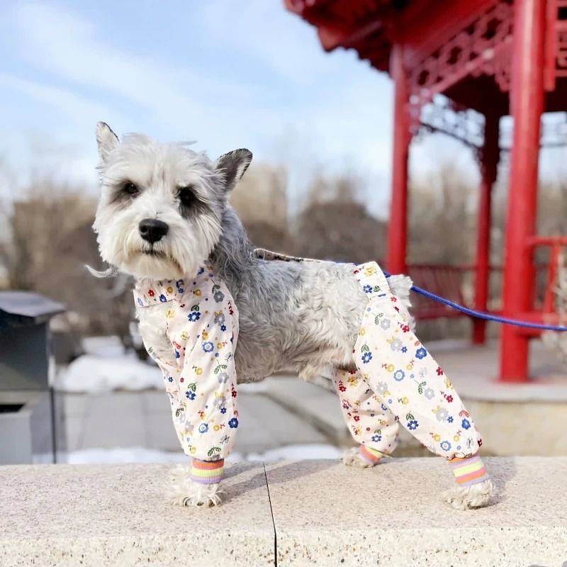 Pet Clothes Dog Four Feet Anti-Dirty Pants Outdoor Dustproof Anti-Urine Anti-Dirty Pants Teddy Schna