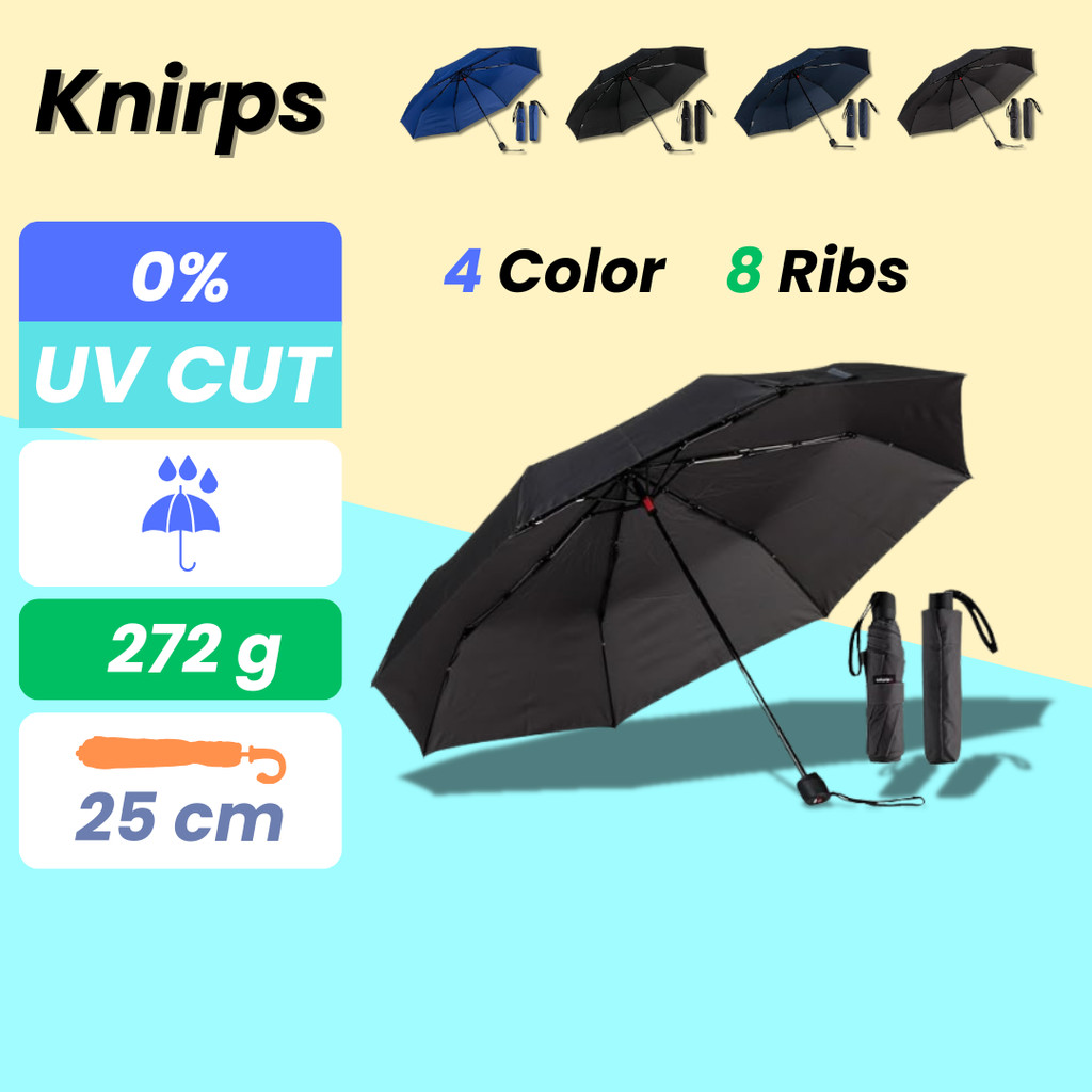 Knirps I.050 Compact Folding Umbrella With Five Year Warranty Lightweight Easy To Use Eight Rib Desi