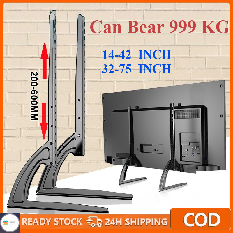 TV Stand Mount, Universal TV Stand Tabletop for 14 to 75 inch Plasma LCD LED Flat Screen TVs, TV Leg