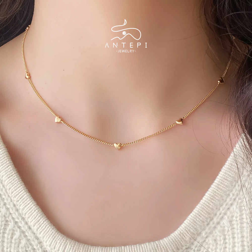 สร้อยคอสแตนเลส ATP Multi Heart สร้อยคอกระดูกไหปลาร้าสําหรับผู้หญิงของขวัญ