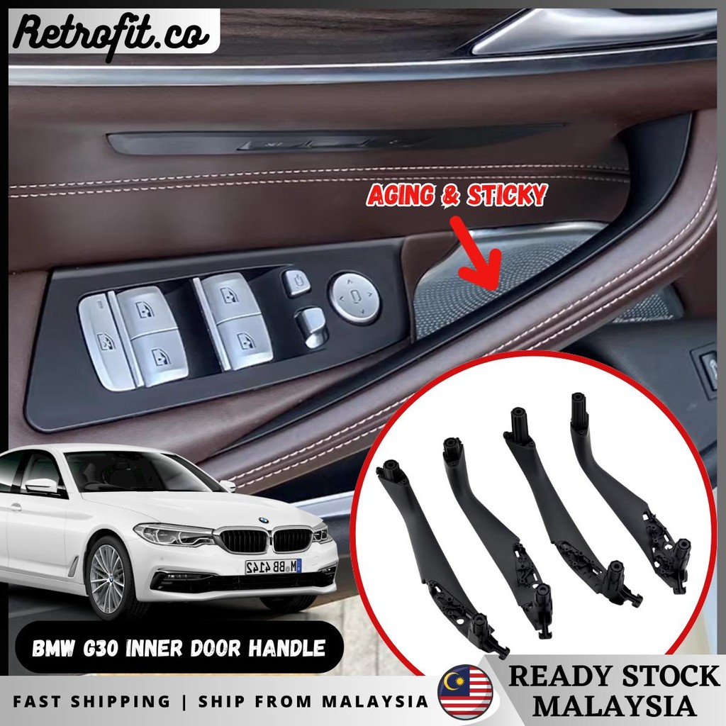 17 ~ 23 BMW 5 Series มือจับประตูด้านใน Trim เปลี่ยน BMW G30 520i 530i 540i 520d 530d 530e มือจับประต