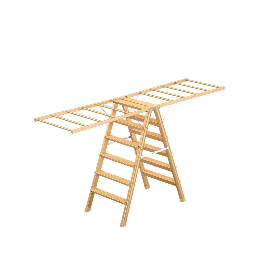บันไดตาราง Meiju Drying Rack พับ Herringbone บันไดในครัวเรือนDrying Multifunctional บันได Dual-ใช้บั