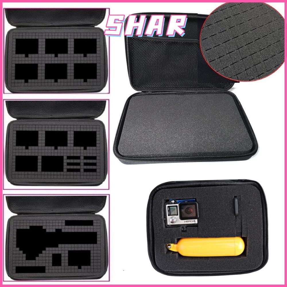 SHAR กระเป๋าโฟมเก็บของ แบบพกพา กันกระแทก DIY สําหรับ SJCAM DJI OSMO EKEN SJCAM