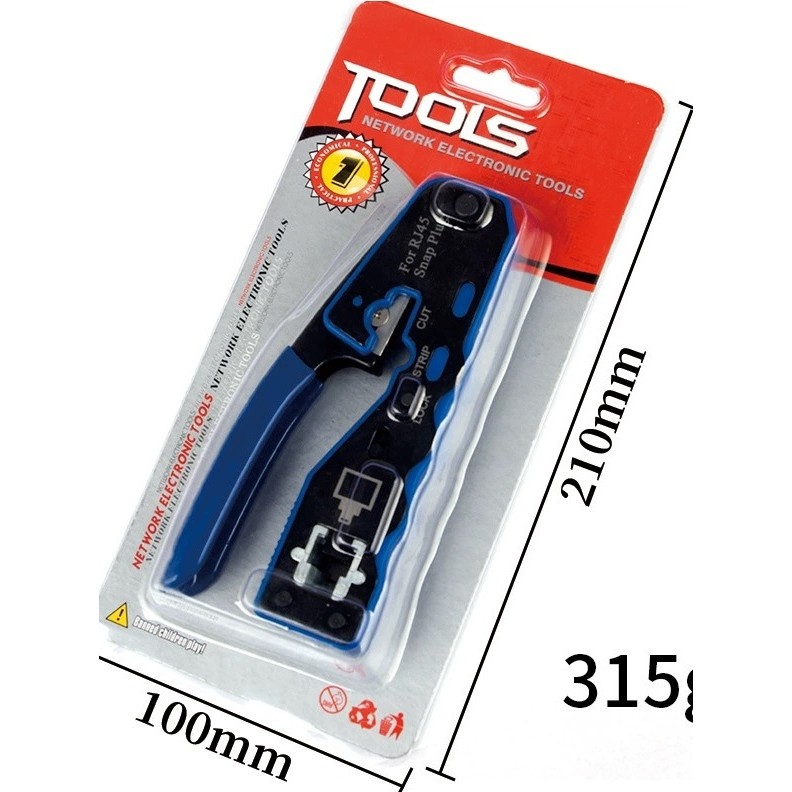 QBLADE Crimping เครื่องมือ RJ45 5504 สีฟ้า