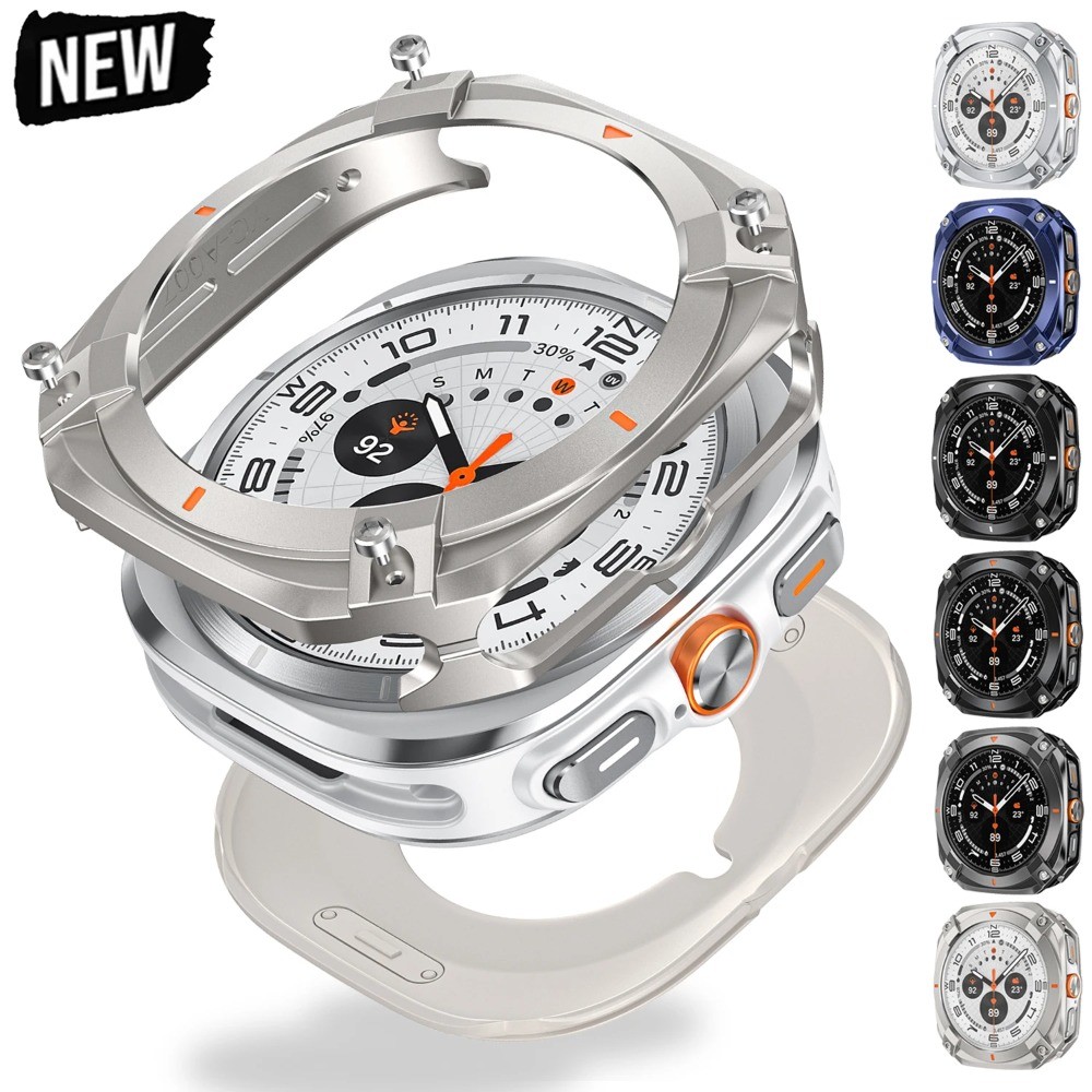 เคสป้องกันสําหรับ Samsung Galaxy Watch Ultra 2025 / 7 Ultra 47 มม. อุปกรณ์เสริมเคสนาฬิกาโลหะ