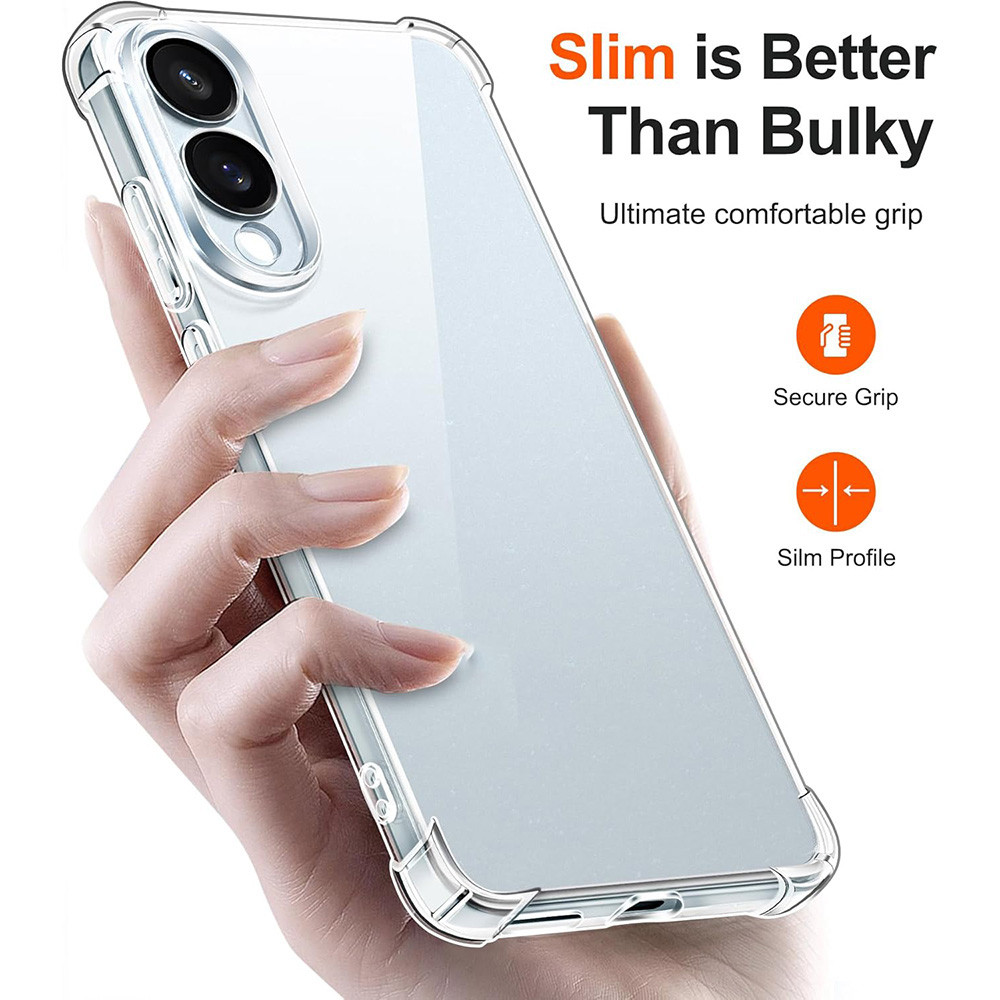 เคสซิลิโคนกันกระแทกสําหรับ Samsung Galaxy S25 Edge S24 S23 FE Ultra Plus S25Edge Clear Ultra Thin ฝา
